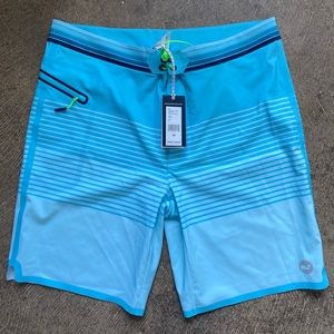 Vineyard Vines Men’s Blue & Lime Green Swimtrunks